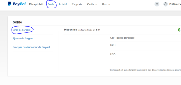 comment envoyer de l argent de paypal vers mon compte bancaire