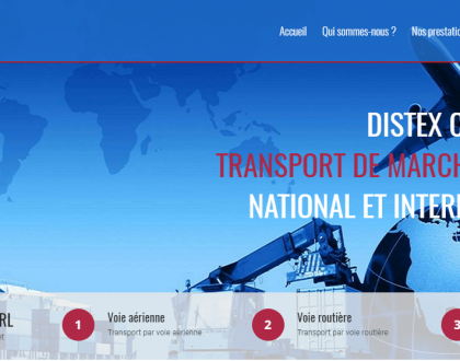 Réalisation du site Distex Courrier Sàrl